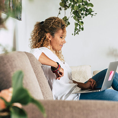 woman on couch