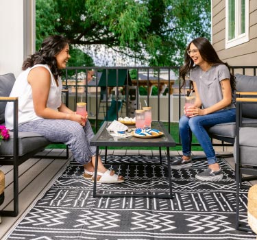 Girls on porch