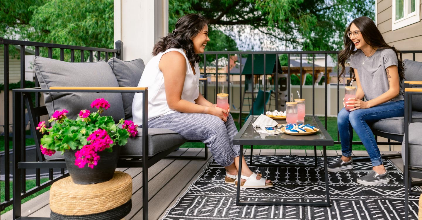 Girls on porch