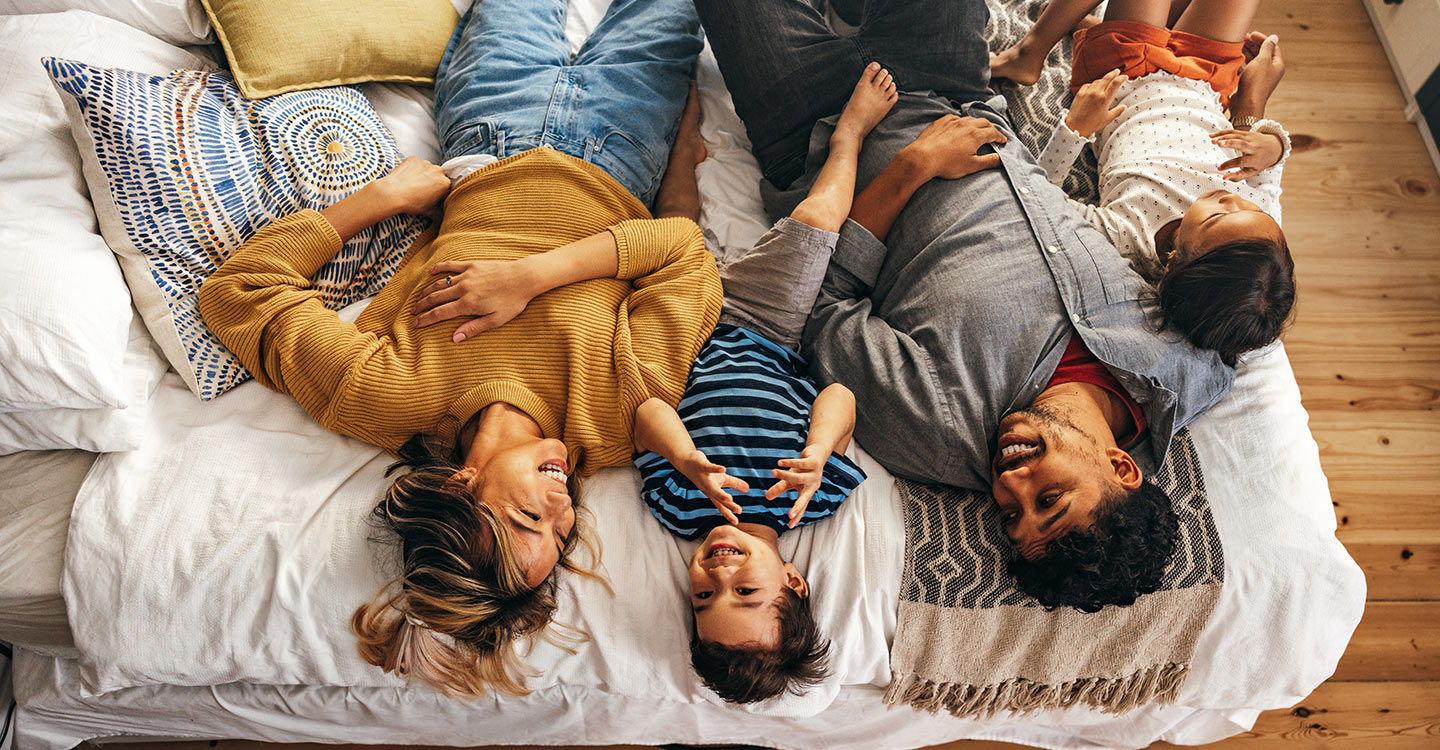 family on floor