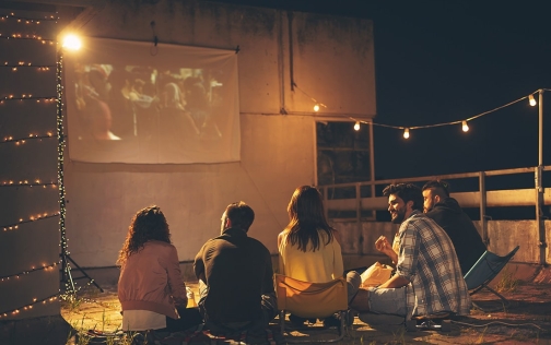 Outdoor movie night