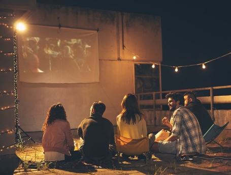 Outdoor movie night