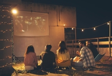 Outdoor movie night